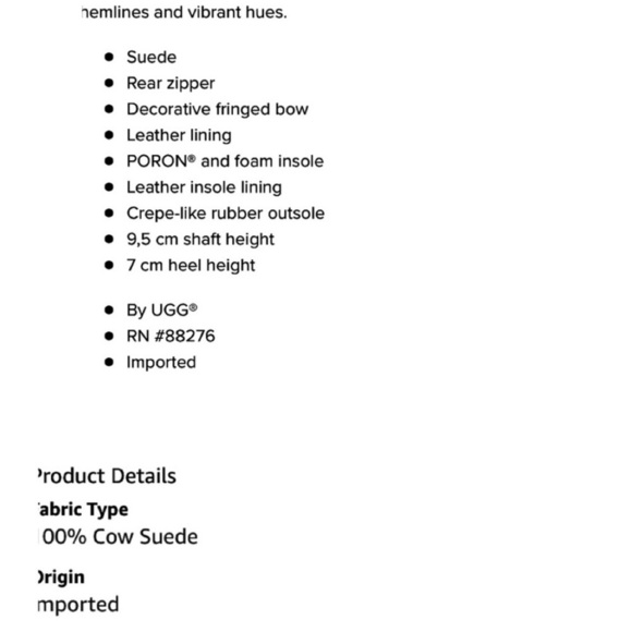 UGG women’s Sz 12 Corin Suede Ankle Boots block heel tassel bow zip back winter - Picture 9 of 9